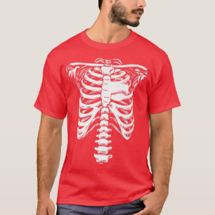 Baseball Heart Skeleton Rib Cage Halloween Love Ba T-Shirt