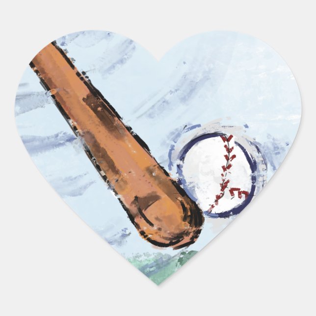 BASEBALL HEART STICKER (Front)