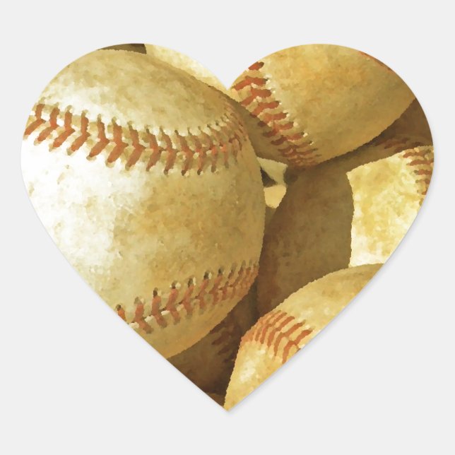 Baseball Heart Sticker (Front)