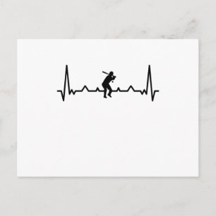 Baseball Heartbeat Sports Gifts Postcard
