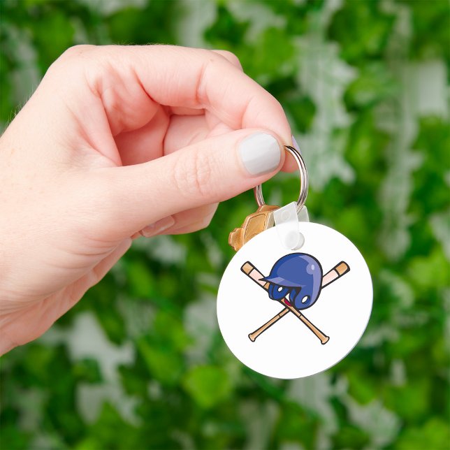 Baseball Helmet and Bats Sports Key Ring (Creator Uploaded)