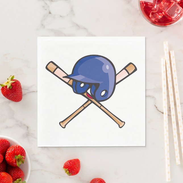 Baseball Helmet and Bats Sports Napkin (Creator Uploaded)