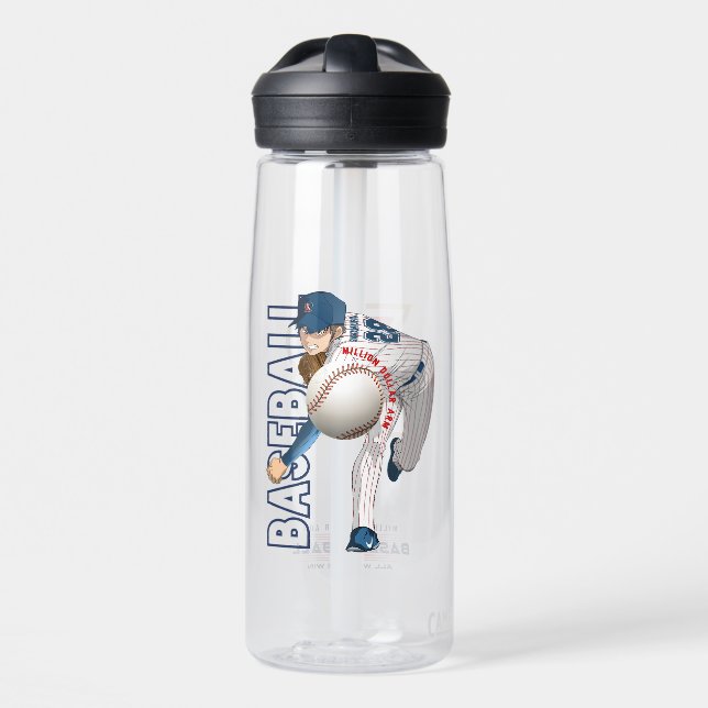 Baseball Hero with Million Dollar Arm | 25oz Water Bottle (Front)