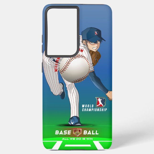 Baseball Hero with Million Dollar Arm |  Samsung Galaxy S21+ Case (Back)