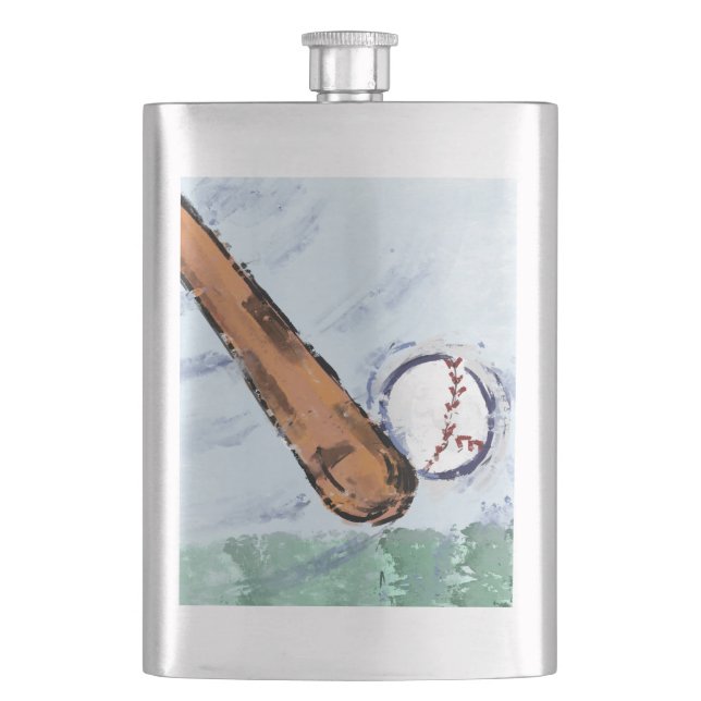 BASEBALL HIP FLASK (Front)