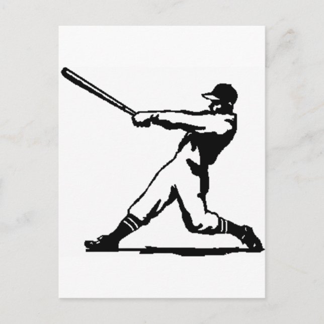 Baseball hitting postcard (Front)