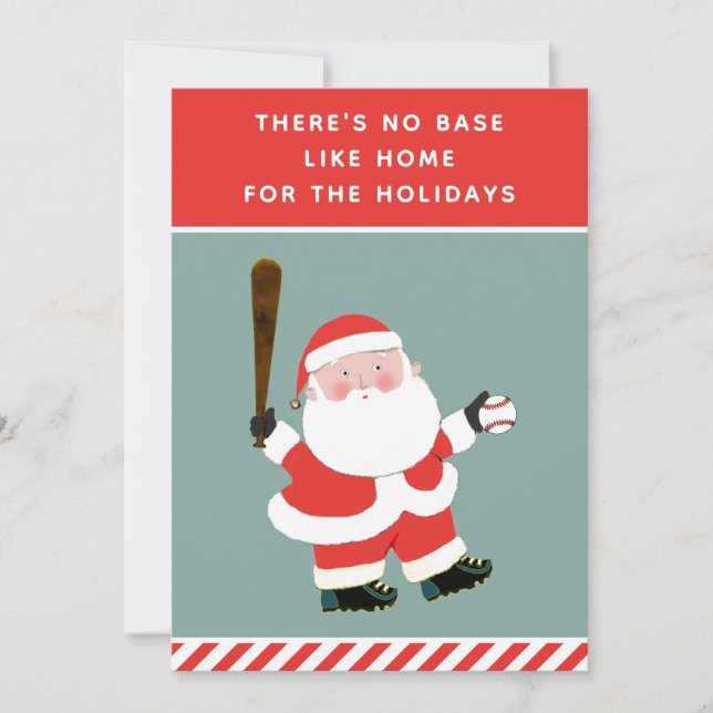Baseball Holiday Christmas Cards (Front)