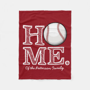 Baseball Home Fleece Blanket
