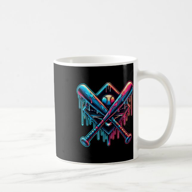 Baseball Home Plate Drip Baseball Drip Baseball Ic Coffee Mug (Right)