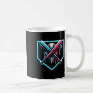 Baseball Home Plate Drip Boys Baseball Bat  Coffee Mug