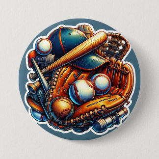 Baseball Home Run Heroes 7.5 Cm Round Badge