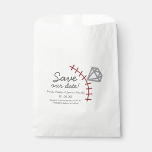 Baseball Homerun Diamond Gem Save The Date Favour Bag