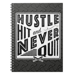 Baseball Hustle Hit & Never Quit Note Pad Notebook