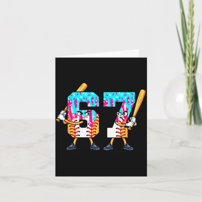 Baseball Ice Cream 67 Six Seven Cool Player 6 7 Dr Card (Front)