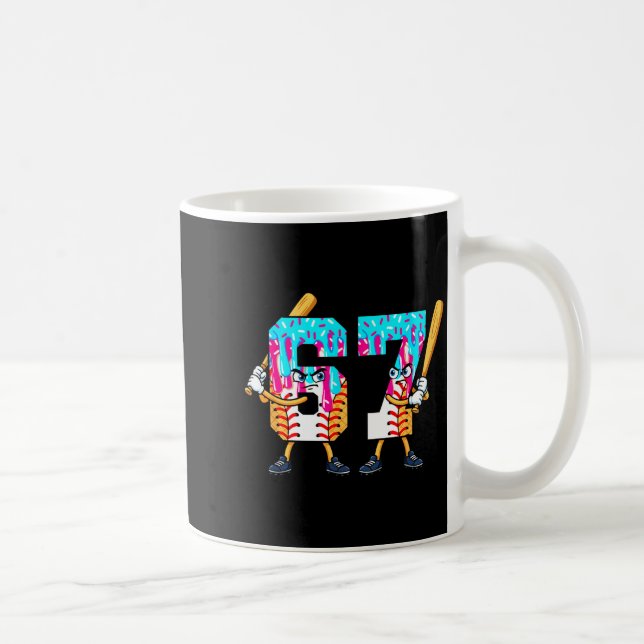 Baseball Ice Cream 67 Six Seven Cool Player 6 7 Dr Coffee Mug (Right)