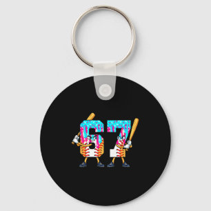 Baseball Ice Cream 67 Six Seven Cool Player 6 7 Dr Key Ring
