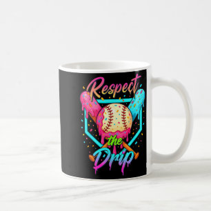 Baseball Ice Cream Drip Number 67 Player 67 Respec Coffee Mug