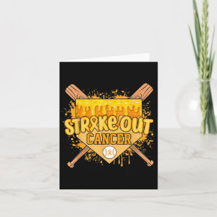 Baseball Ice Cream Drip Strike Out Childhood Cance Card