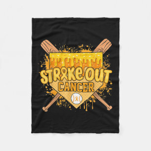 Baseball Ice Cream Drip Strike Out Childhood Cance Fleece Blanket