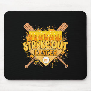 Baseball Ice Cream Drip Strike Out Childhood Cance Mouse Pad