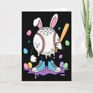 Baseball Ice Cream Drip Youth Boys Cute Easter Spo Card