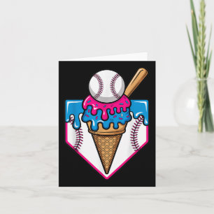 Baseball Ice Cream Dripping Baseball Home Plate Dr Card