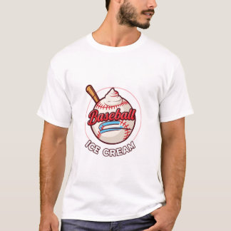 baseball ice cream sports lovers ice cream  T-Shirt