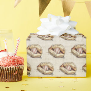 Baseball In Glove Birthday Wrapping Paper