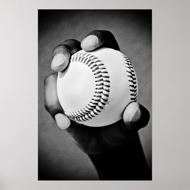 baseball in hand poster (Front)