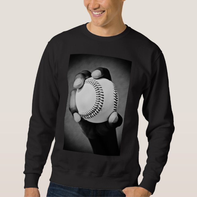 baseball in hand sweatshirt (Front)