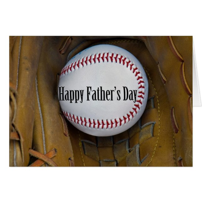 baseball in sports glove for Dad (Front Horizontal)