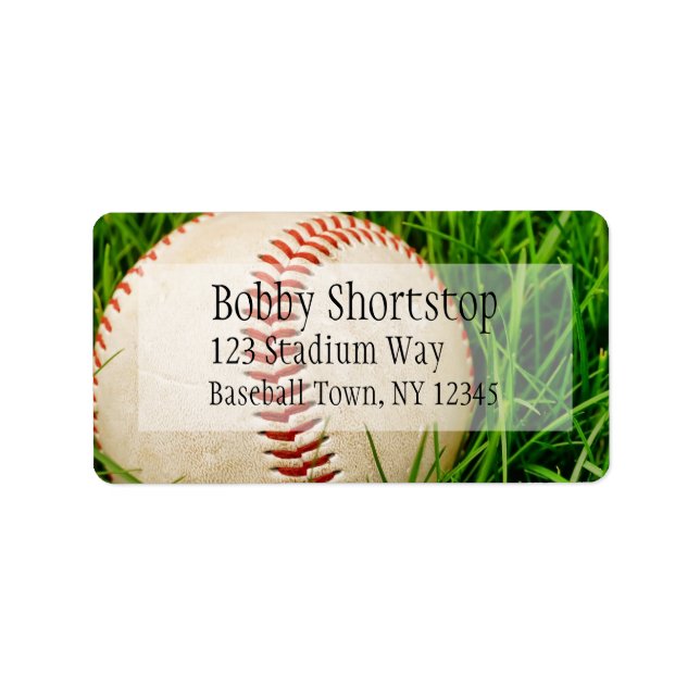 Baseball in the Grass Address Labels (Front)