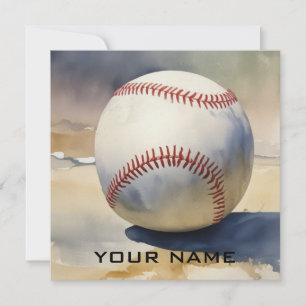 Baseball Inspirational Add Your Name Holiday Card