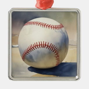 Baseball Inspirational Metal Ornament