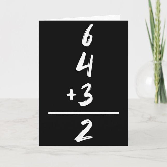 Baseball Inspired Math 6 4 3 2 Double Play Softbal Card (Front)