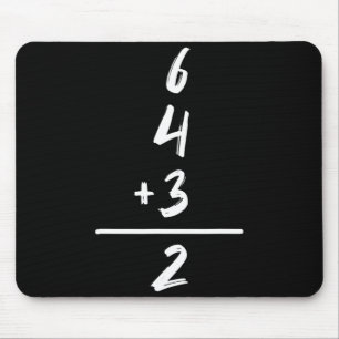 Baseball Inspired Math 6 4 3 2 Double Play Softbal Mouse Pad