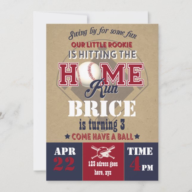 Baseball Invitation (Front)