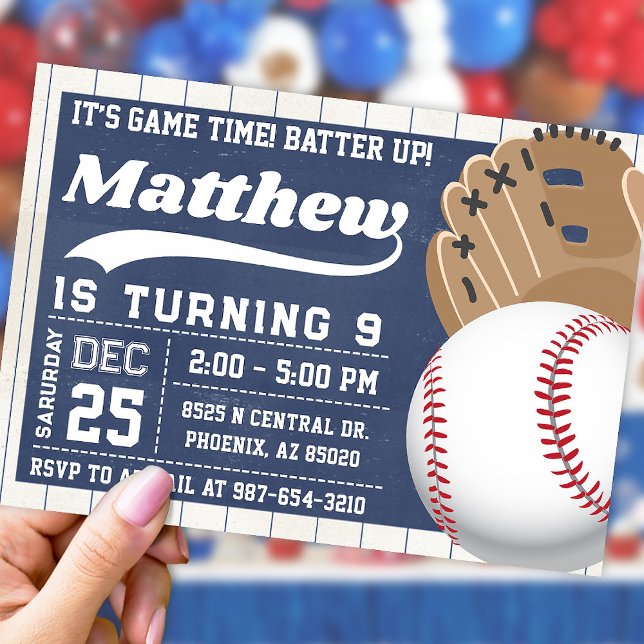 Baseball invitation, Baseball Birthday Invitation (Creator Uploaded)