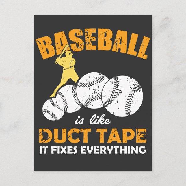 Baseball is like duct tape it fixes everything postcard (Front)