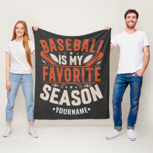 Baseball is my Favourite Season Fleece Blanket