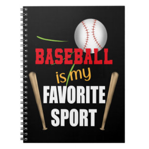 Baseball is My Favourite Sport, Sports Lover Playe Notebook