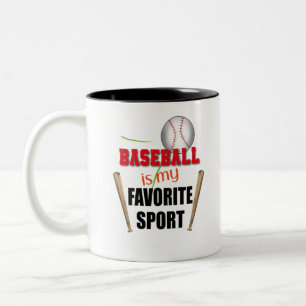 Baseball is My Favourite Sport Two-Tone Coffee Mug