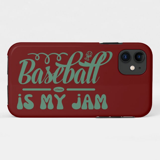 BASEBALL IS MY JAM funny typographic baseball      Case-Mate iPhone Case (Back (Horizontal))