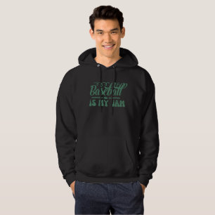 BASEBALL IS MY JAM funny typographic baseball      Hoodie