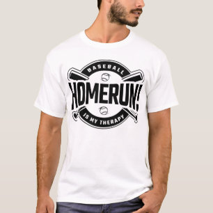 Baseball is my therapy homerun funny baseball T-Shirt