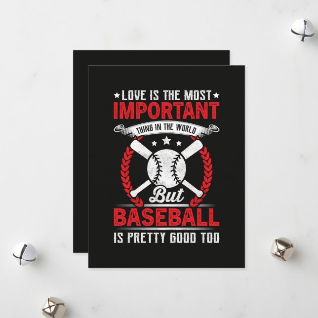 Baseball Is Pretty Good Holiday Card (Front/Back In Situ)
