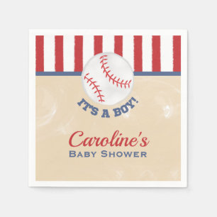 Baseball It's a Boy Baby Shower Napkin