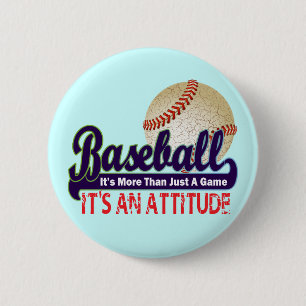 BASEBALL - IT'S MORE THAN JUST A GAME 6 CM ROUND BADGE