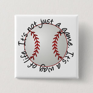 Baseball-its not just a game 15 cm square badge