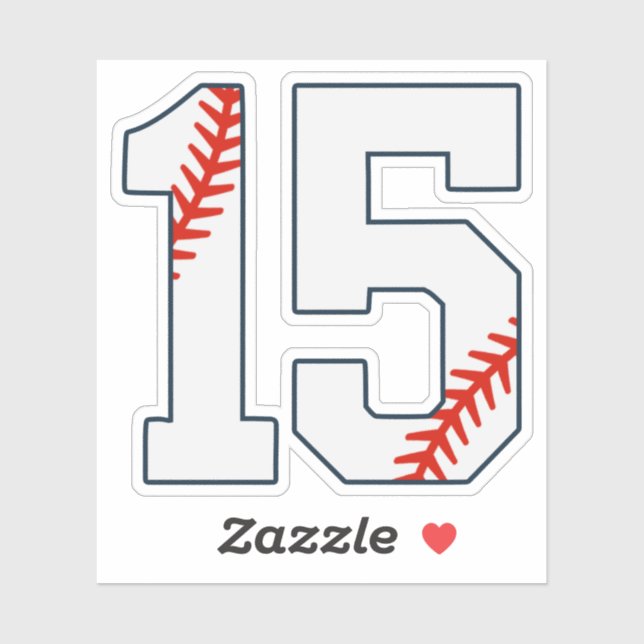 Baseball Jersey Number 15 (Sheet)